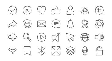 Universal Web and App Interface Icon Set vector