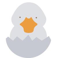 baby duck breaking egg shell vector