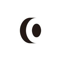 letter co simple round tire dot logo vector