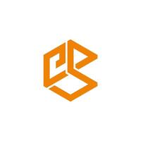 letter eb dimensional lines geometric logo vector