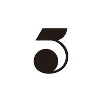 number 35 simple geometric circle logo vector