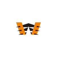 letter w sharp industrial colorful simple logo vector