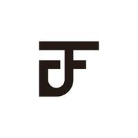 letter tfg simple geometric linked geometric logo vector