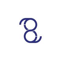number 28 loop infinity geometric logo vector