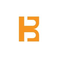 letter bk simple geometric linked logo vector