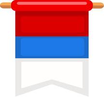 A vibrant Netherlands Dutch flag icon featuring red, blue, and white colors displayed on decoration style vector