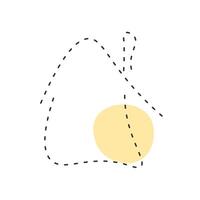 Dotted Line Home Icon, Minimalist Symbol of Shelter and Navigation vector