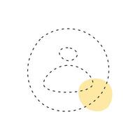 Minimalist User Profile Icon in Dotted Line Style vector
