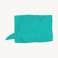 Vintage green pastel notebook paper bubble isolated on white background. Crumpled texture, rough torn edge, gritty dots and halftone layer. vector
