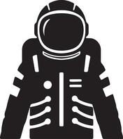 Mysterious Monochrome Astronaut Suit A Silhouetted Space Explorer in a Dark, Dramatic Setting - Professional digital artwork with vibrant colors and detailed composition vector