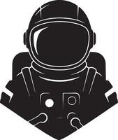 Mysterious Monochromatic Astronaut Silhouette A Dramatic Space Exploration Image - Professional digital artwork with vibrant colors and detailed composition vector
