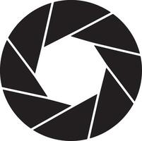 Dramatic Black and White Camera Aperture Icon A Striking Graphic Design Element for Photography Projects vector