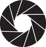 Dramatic Black and White Camera Lens Aperture A Striking Graphic Design Element for Photography Websites vector