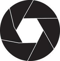 Dramatic Black and White Camera Aperture Icon A Symbolic Image of Photography, Shutter, and Creative Vision vector