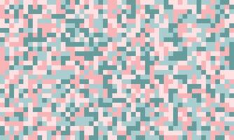 Abstract pixel art background. Soft pastel pink, teal, and white squares create a calming, textured effect. Ideal for website banners, social media graphics, or textile designs. vector