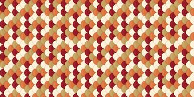 Elegant geometric pattern featuring overlapping scales in warm autumnal hues. Perfect for textile design, website backgrounds, or any project needing a sophisticated and textured visual. vector
