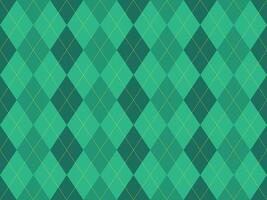Elegant green and teal argyle diamond pattern background. Perfect for website design, textiles, or branding projects. Sophisticated, timeless geometric texture with subtle yellow stitching detail. vector