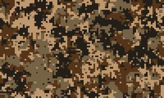 Abstract digital camouflage pattern. Earthy tones blend seamlessly for a versatile design perfect for backgrounds, textiles, or militaryinspired projects. vector