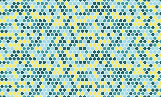 Abstract geometric pattern featuring teal, yellow, and light blue circles in a dynamic, repeating design. Ideal for backgrounds, textiles, website design, and vibrant branding projects.