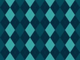 Elegant teal and dark teal argyle pattern. Perfect for backgrounds, textiles, or website design. Sophisticated geometric design offering a timeless, classic feel. vector