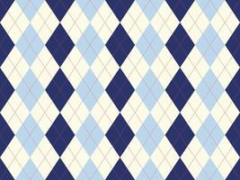 Elegant argyle pattern in navy blue, pale blue, and cream. Perfect for backgrounds, textiles, or branding projects. Clean, classic design evokes sophistication and tradition. vector