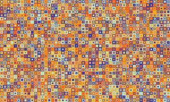 Vibrant abstract mosaic pattern. Intricate design of tiny squares in warm autumnal hues creates a textured, energetic backdrop perfect for websites, presentations, or textile design. vector