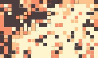 Abstract pixel art background. Warmtoned mosaic of squares creates a dynamic, textured pattern perfect for website design, social media, or presentations. vector