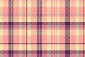 Messy tartan seamless pattern, fashionable fabric textile. Fashioned background plaid texture check in red and moccasin colors. vector
