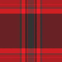 Repeating background pattern, interior seamless fabric plaid. Canvas check textile tartan texture in red and black colors. vector
