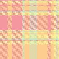 Dining room seamless plaid background, british fabric textile pattern. Oktoberfest check texture tartan in orange and red colors. vector