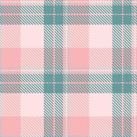Delicate pink and teal plaid pattern. A seamless texture ideal for fashion, textile, and web design projects. Evokes feelings of softness, warmth, and femininity. vector