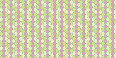 Vibrant pastel green and pink overlapping scale pattern. Perfect for textile design, website backgrounds, playful branding, or any project needing a cheerful, textured aesthetic. vector