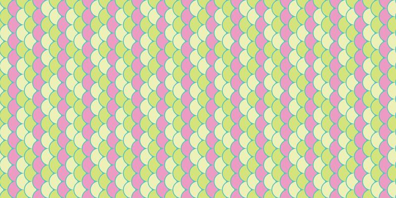 Vibrant pastel green and pink overlapping scale pattern. Perfect for textile design, website backgrounds, playful branding, or any project needing a cheerful, textured aesthetic.