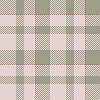 New plaid check tartan, happy seamless pattern texture. Genuine textile background fabric in light and pastel colors. vector