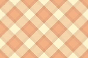 Subtle peach and cream diagonal plaid pattern. Perfect for backgrounds, textiles, or packaging. Elegant and versatile design evokes feelings of warmth and tranquility. vector
