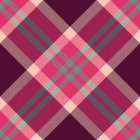 Sale texture fabric tartan, wallpaper textile background plaid. Stripe check pattern seamless in pink and red colors. vector