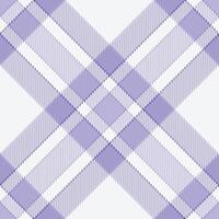 Elegant lavender and white plaid pattern. Subtle texture adds depth to this versatile design, perfect for backgrounds, textiles, or website design. Modern and calming aesthetic. vector