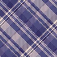 Greeting card fabric plaid pattern, sixties seamless tartan. Pano texture check textile background in indigo and light colors. vector