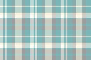 Baby seamless pattern tartan, woven background textile fabric. Slim texture check plaid in cyan and grey colors. vector