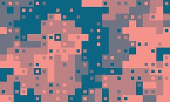 Abstract pixel art background. Teal and coral hues create a dynamic, textured design perfect for tech, modern, or digital concepts. vector