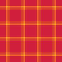 A red and yellow plaid fabric pattern vector