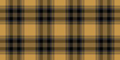 A plaid fabric with a black and yellow checkered pattern vector