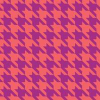 Vibrant coral and purple houndstooth pattern. A bold, geometric textile design ideal for fashion, interiors, or website backgrounds. vector
