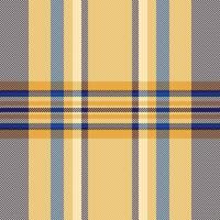 Elegant plaid pattern in warm yellow, blue, and brown hues. Perfect for textile design, fashion, website backgrounds, or wrapping paper. vector