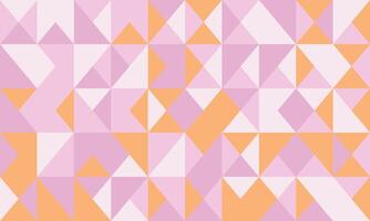 A pink and orange geometric pattern with triangles vector