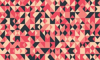 Abstract geometric background featuring a vibrant mosaic of coral, peach, and charcoal triangles. vector