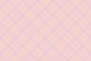 Funky plaid textile check, formal pattern texture tartan. Screen fabric background seamless in light color. vector