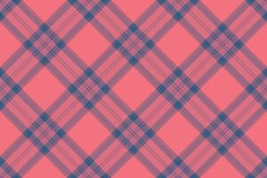 Seasonal plaid check texture, geometry background fabric pattern. Costume textile tartan seamless in red and cyan colors. vector