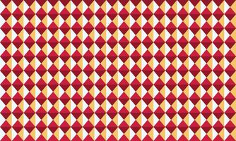 Abstract geometric pattern with vibrant red and gold diamond shapes. Perfect for backgrounds, website design, or textile prints. This seamless texture evokes a sense of luxury and sophistication. vector