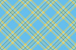 Vibrant blue and yellow plaid pattern. Perfect for textile design, website backgrounds, or packaging. This cheerful, geometric design evokes feelings of optimism and freshness. vector